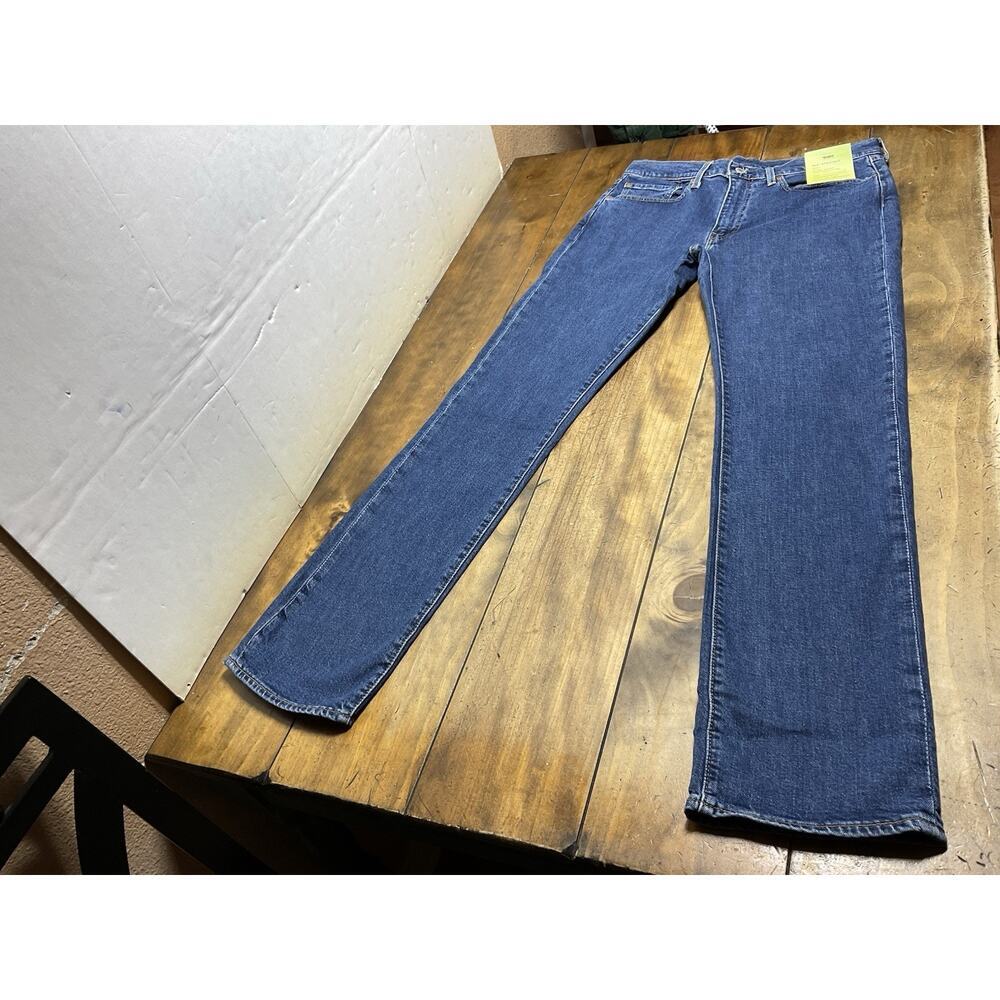 Levis 514 Jeans Mens 34x34 Blue Straight Fit Medium Wash Denim Pants NWT
